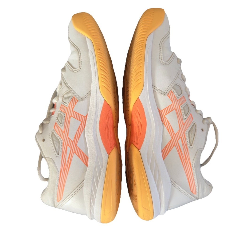 ASICS Gel-RENMA Shoes Women Size 7 White Coral Pickleball Tennis Court Sneaker